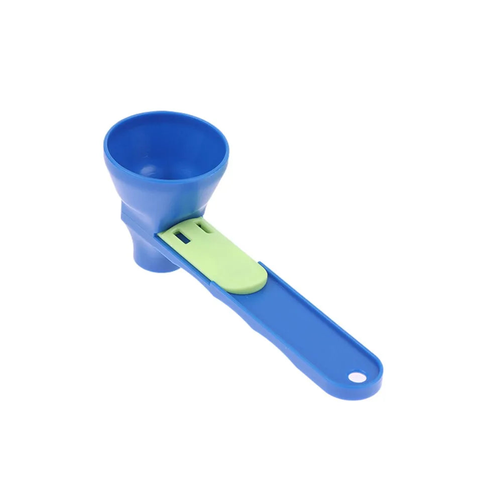 Creative Flling Coffee Scoop Funnel Plastic Reusable Sliding Scoop Funnel 2 in 1 Sliding Design Measuring Spoon Kitchen Gadgets