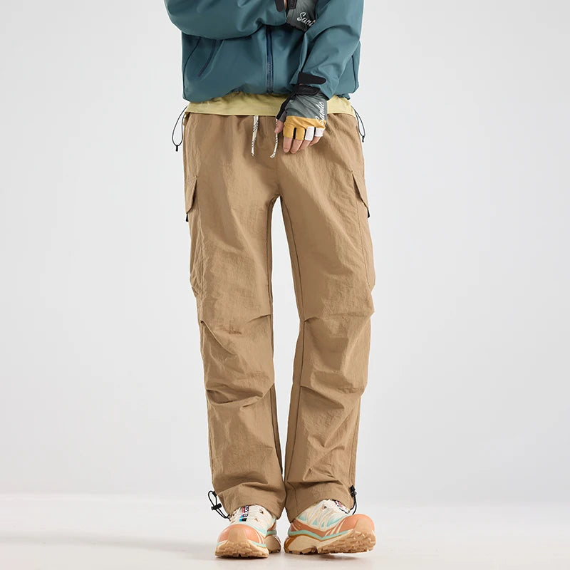 CHRLCK Men's Water-repellent Hiking Pants Scratch Resistance Fashion Cargo Pants Breathable Trousers Fishing Camping Pants