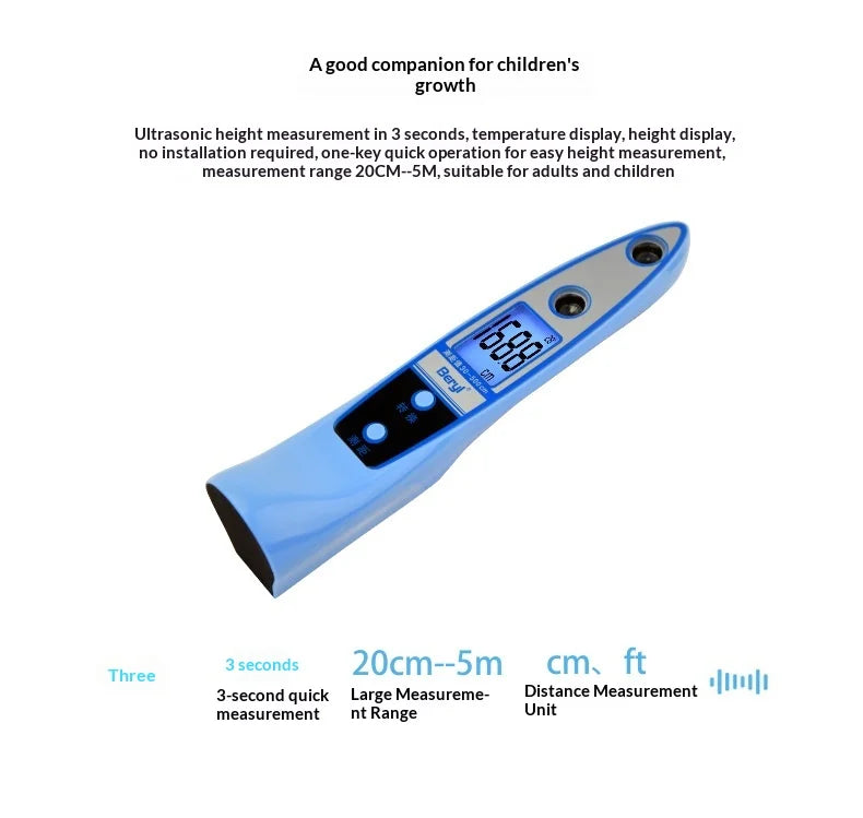 Smart Portable Height Measurer Digital Stadiometer for Kids  Accurate Ultrasonic Height Meter for Home Use Baby Growth Tracker
