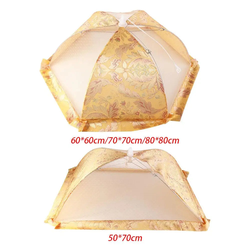 1 PCS Foldable Food Cover Breathable Lace Fabric Food Lid Creative Umbrella Shape Dish Tent For Dining Table