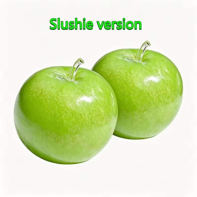 Green Apple Slushie Squishy Fidget Toy Crunchy Moldable Non-Bounce Medium Grip Strength Sensory Stress Reliever Slow Rising Gift