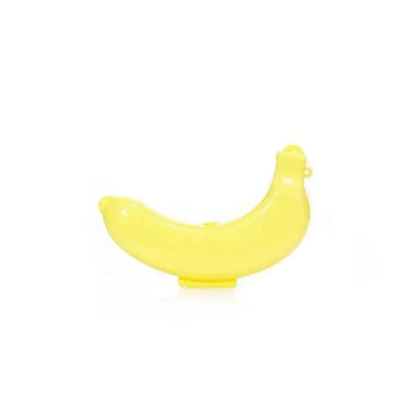 Three Colors Portable Travel Banana Storage Box Plastic Fruit Banana Shaped Protective Case