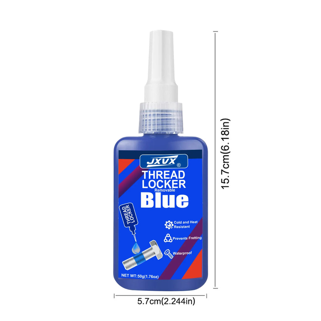 JXVX 50ML243 Blue Thread Locking Agent Medium Strength Anaerobic Adhesive, Suitable for Locking and Sealing Metal Bolts and Nu.
