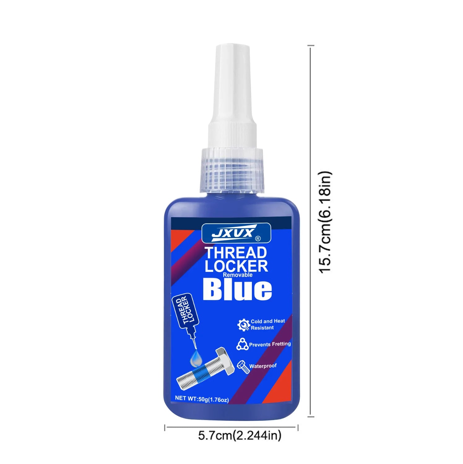 JXVX 50ML243 Blue Thread Locking Agent Medium Strength Anaerobic Adhesive, Suitable for Locking and Sealing Metal Bolts and Nu.