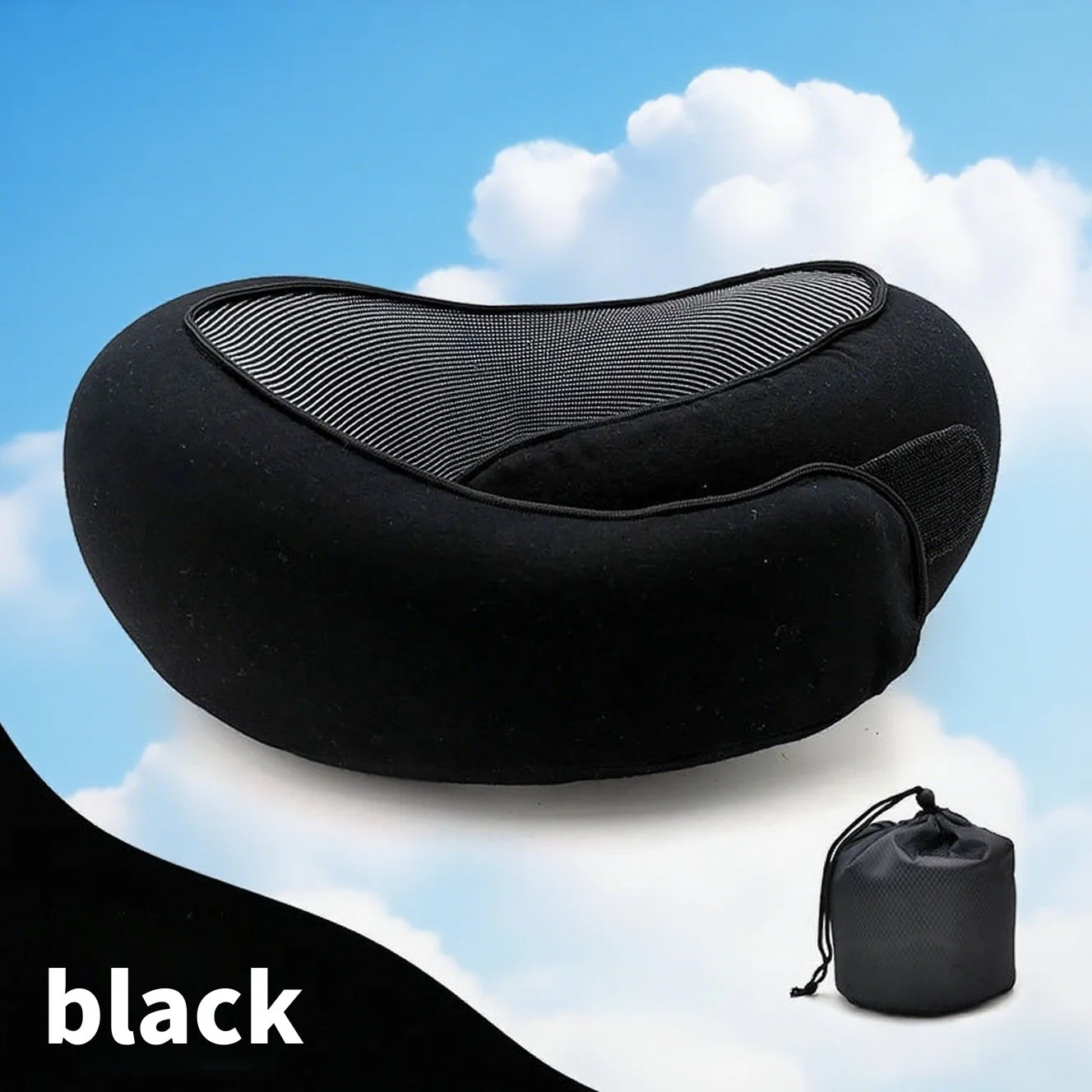 Portable U-shaped Travel Pillow Memory Foam Snail Pillow Travel Neck Support Neck Pillow Adjustable Soft Noon Break Pillows