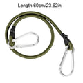 Outdoor Heavy Duty Bungee Cord Elastic Tie Strap String Carabiner Hooks Kayak Cycling Luggage Packing Ropes Camping Accessories