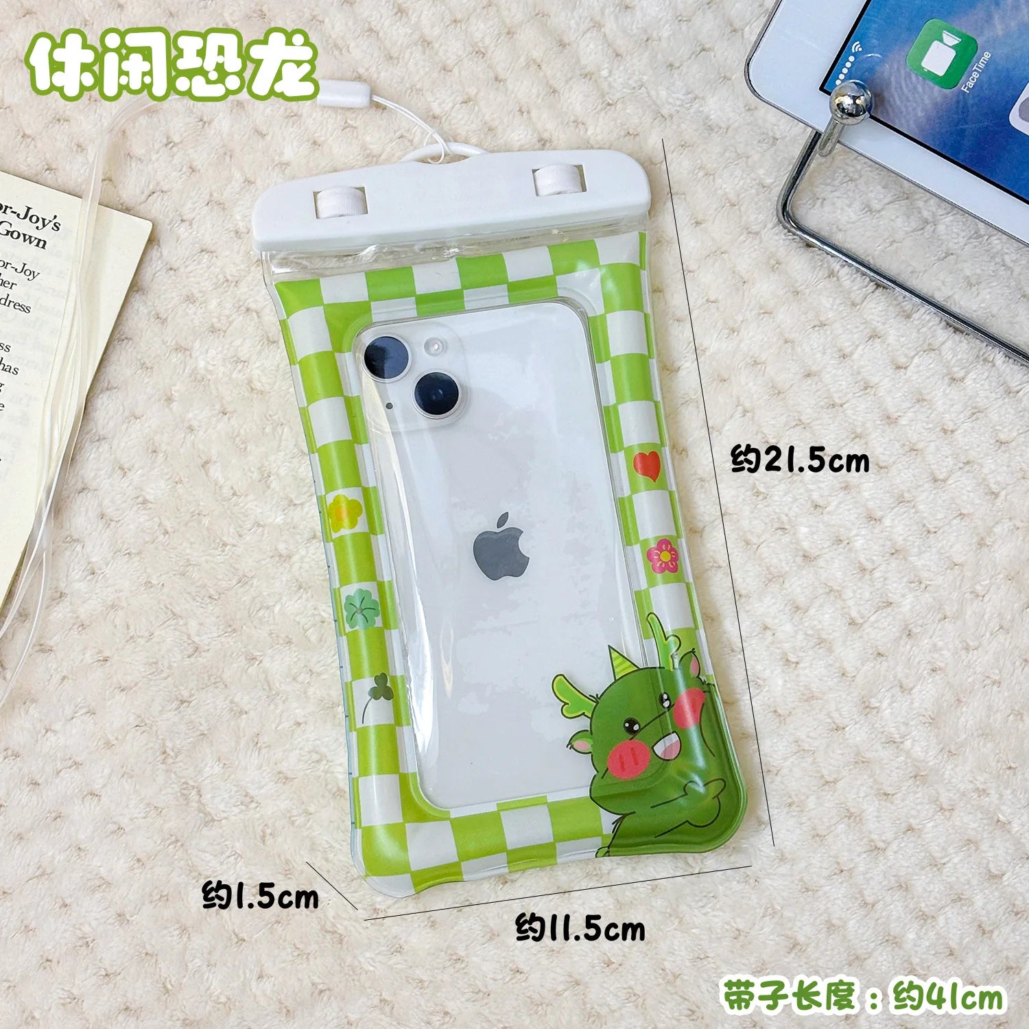 Animal phone waterproof bag cartoon style airbag floating touch screen protective cover swimming phone waterproof bag