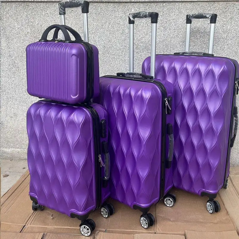Four-Piece Set ABS Universal Wheel Luggage Travel Suitcase Carry-On Bag Set for Travel And Business Trip in 14202428 Inches