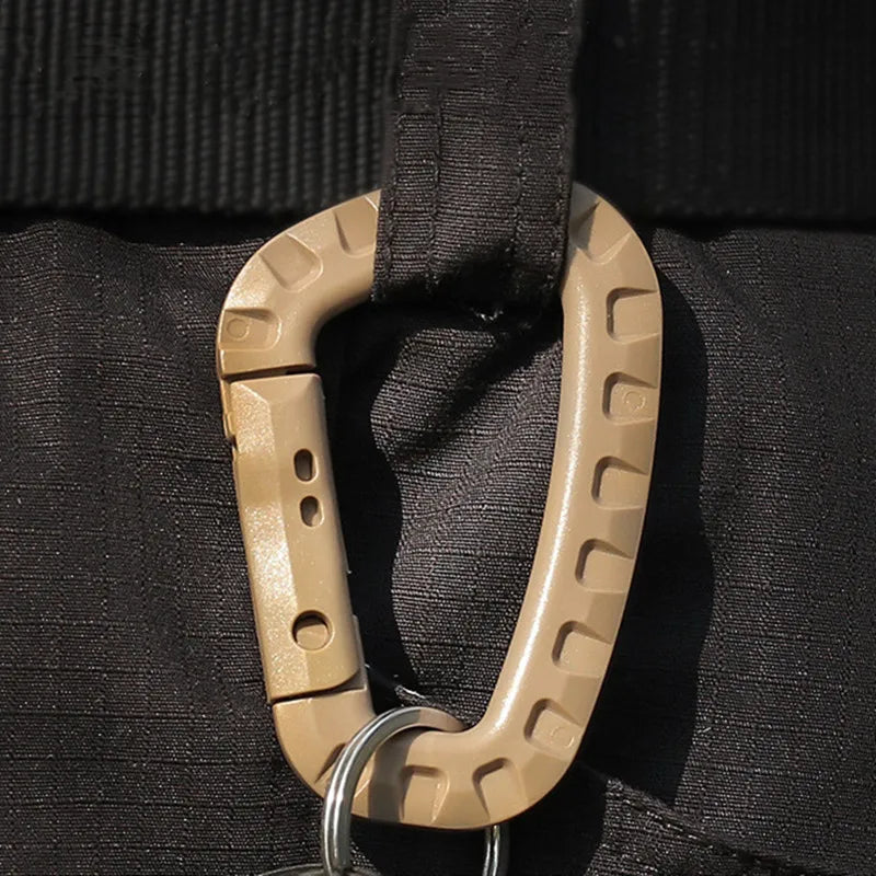 4Pcs Tactical Carabiner Clip Set Outdoor Steel Hook Camping Lock Daily Key Chain Keychain Buckle Backpack Bag Karabiners