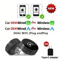 2 in 1 Wireless CarPlay Android Auto Adapter Smart USB Auto Connect Plug & Play for iPhone and Android Factory Wired Cars