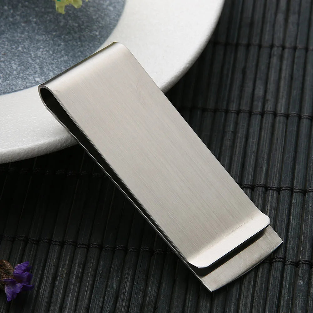 Stainless Steel Money Clip Metal Wallet Clip Credit Card Holder Clip Minimalist Front Pocket Wallet Clip for Fathers Boyfriends