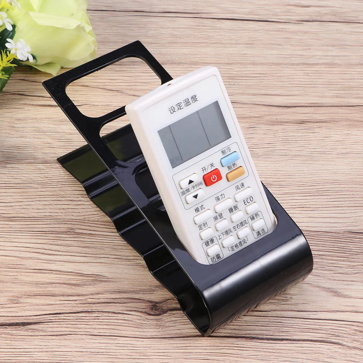 4 Frame Remote Organizer Holder TV Dvd Vcr Remote Storage Rack Compact Design Anti Slip Portable Black Organizer