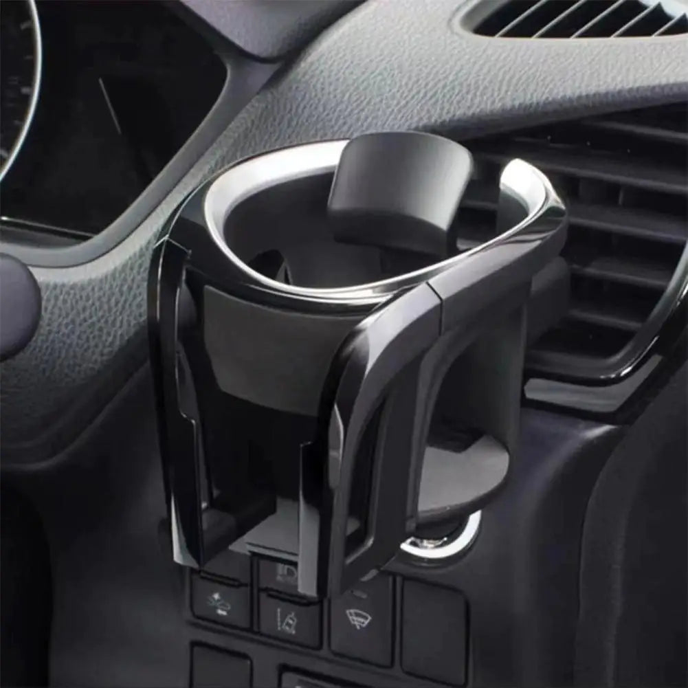 2 In 1 Universal Car Cup Holder & Phone Stand Stable Air Vent Outlet Mount Adjustable Coffee Water Bottle Storage Bracket