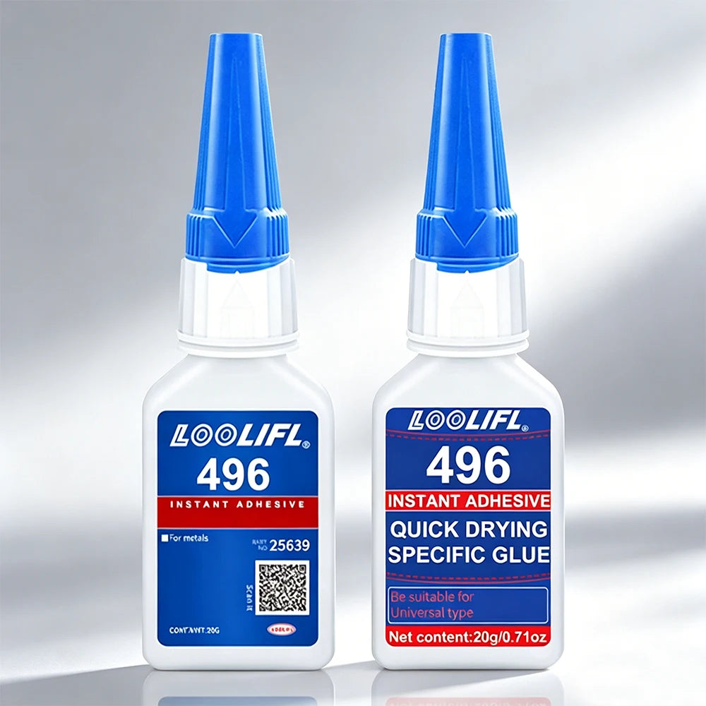 Loolifl Instant Adhesive Industrial Super Glue Quick Dry Strong Bond for Metal Plastic Rubber Wood Ceramic Universal Repair Glue