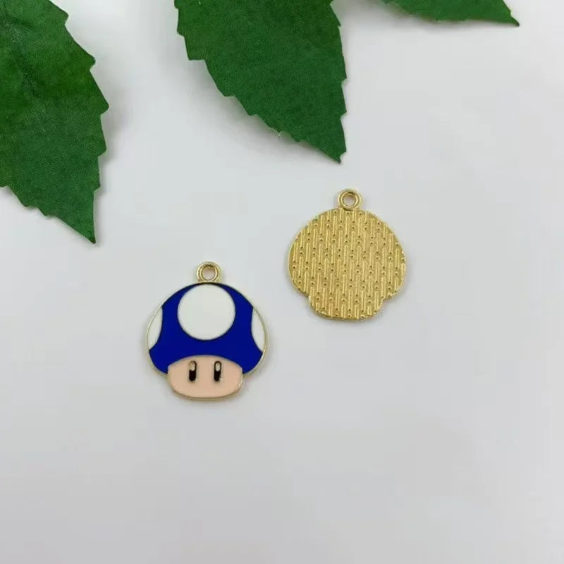 10 pieces/batch of cute cartoon enamel pendants, used for DIY earring jewelry making bracelets earrings handmade accessories