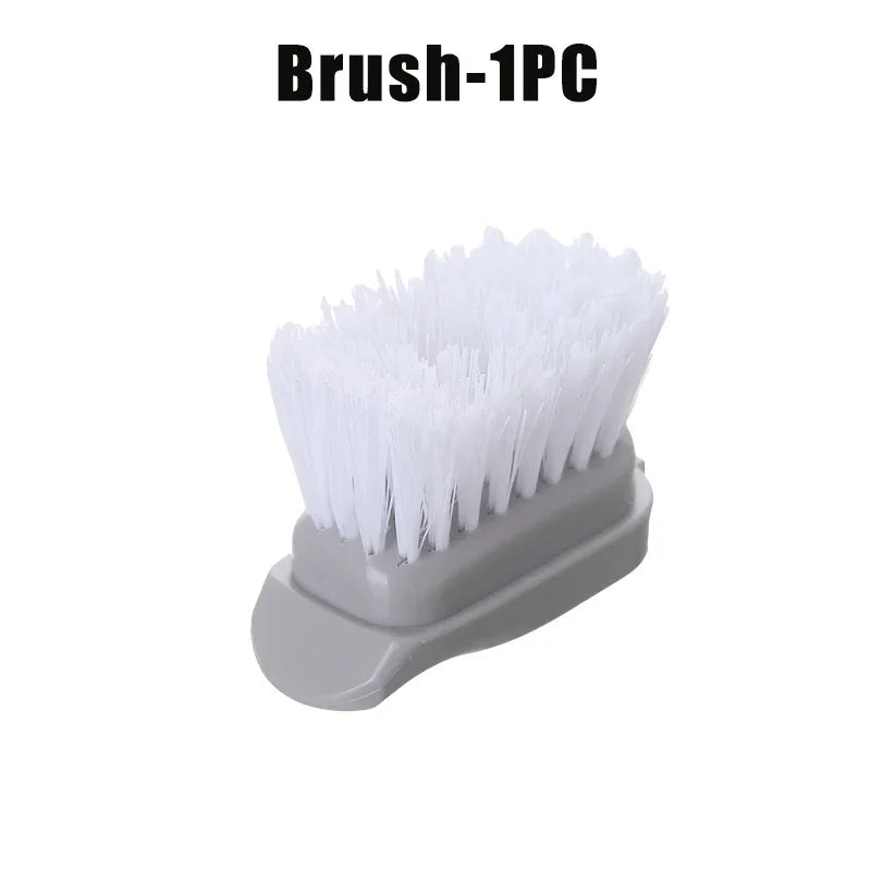 Kitchen Dish Cleaning Sponge Brush Liquid Filling Press Type Pot Cleaning Brush Soap Dispensing Pot Scrubber with Long Handle