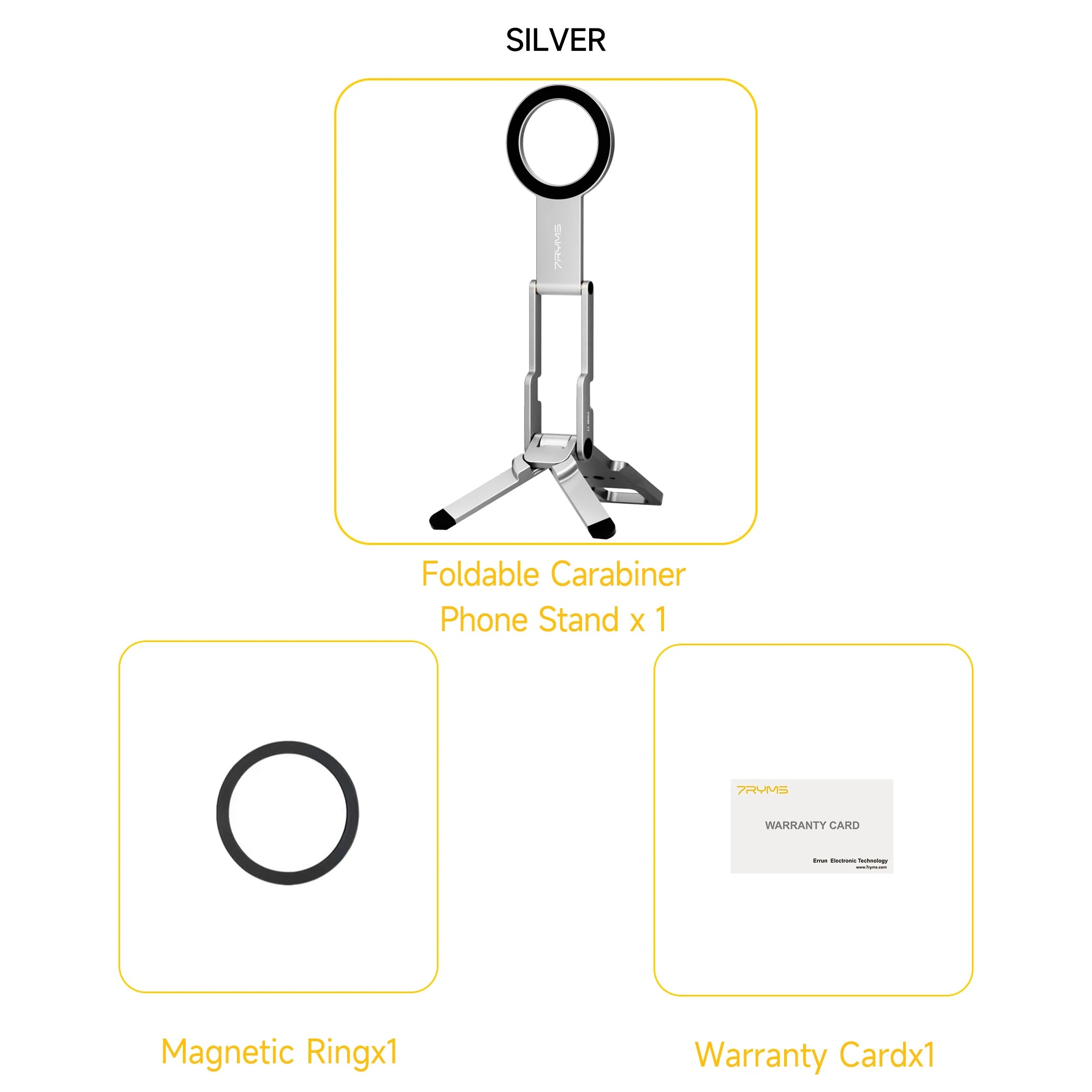 7RYMS 7Rig T1 Foldable Magnetic Phone Tripod Aluminium MagSafe Phone Holder with Hook for Smartphone Vlog Travel Video Recording