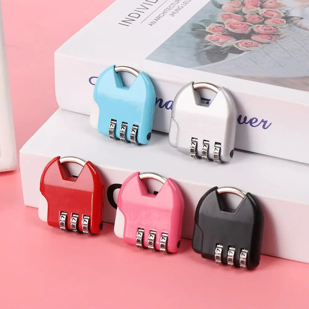 3 Digit Dial Password Lock Luggage Travel Suitcase Locker Case Supply Combination Code Padlock Security Tool Diary Protector