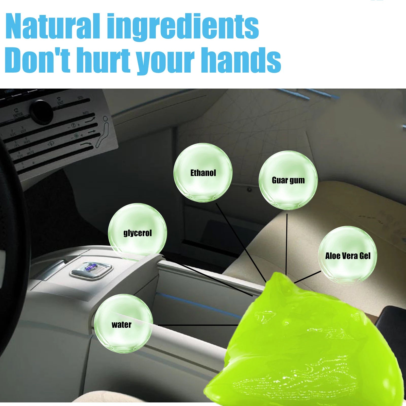 1Pc High Efficiency Dust Remove Gel Car Interior Clean Magic Mud Universal Household Keyboard Desk Cleaning Tool Car Accessories