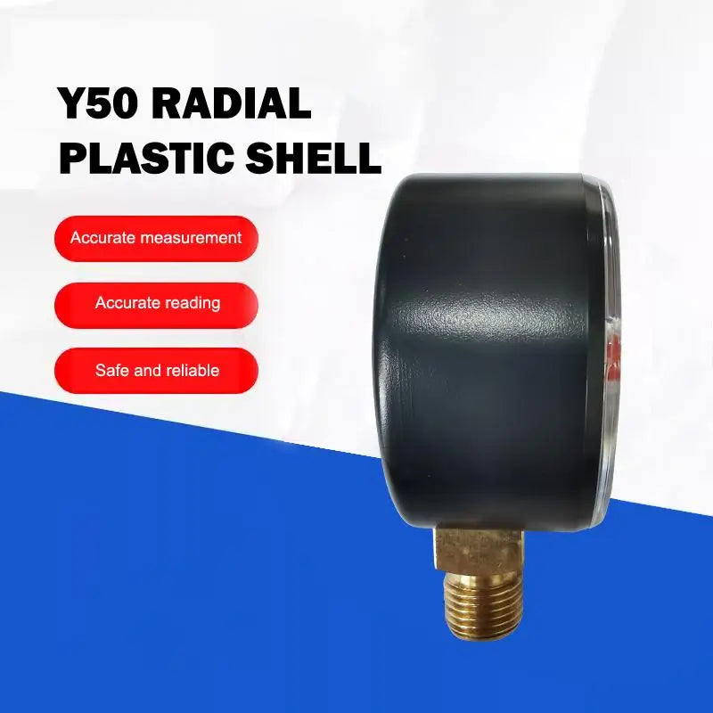 Radial Connection Pressure Gauge G1/4 Measuring Range 6Bar For Water Oil