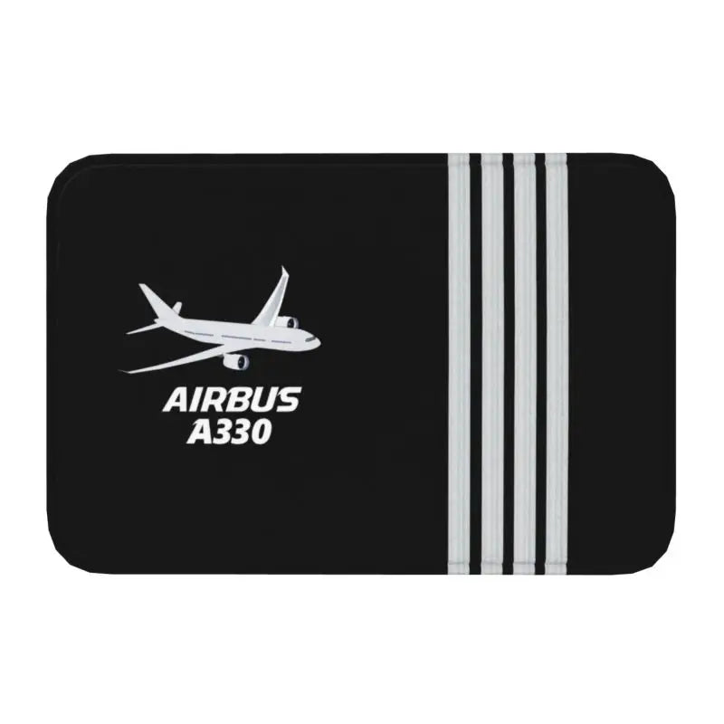 Pilot Captain Stripes Front Door Mat Anti-Slip Outdoor Quick Dry Aviation Airplane Doormat Floor Bath Entrance Rug Carpet