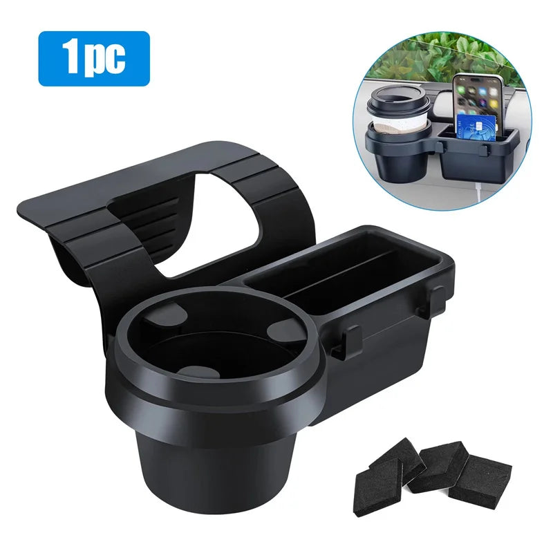New【Car Cup Stand Phone Holder Mount Tray Side Door Window Storage Pocket Hanging Storage Rack With Auto Interior Accessories】