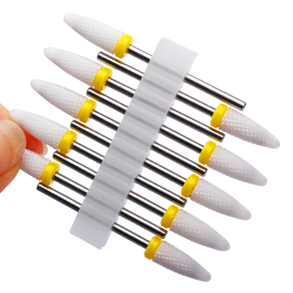 10pc Carbide Manicure Cutters Set Nail Drill Bits Gel Polish Remover Cutter Ceramic Strawberries for Nails Electric Files Tools