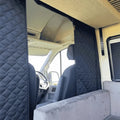 Insulated Cab Divider Curtain For Fiat Ducato, Peugeot Boxer, Citroen Relay, Ram Promaster - Blackout Privacy Curtain All Season
