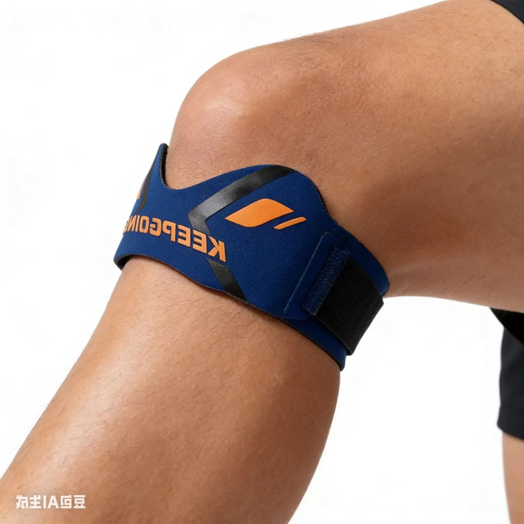 Adjustable Patella Knee Brace Support, Sports Protector Strap for Running Basketball Hiking Gym Workout