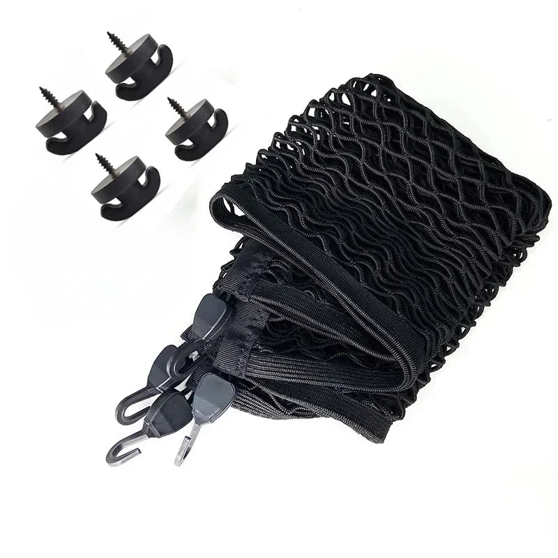 For Tesla Model Y Trunk Luggage Storage Net Bag Hook Rear Cargo Fixed Net Stowing Tidying Car Interior Modification Accessories