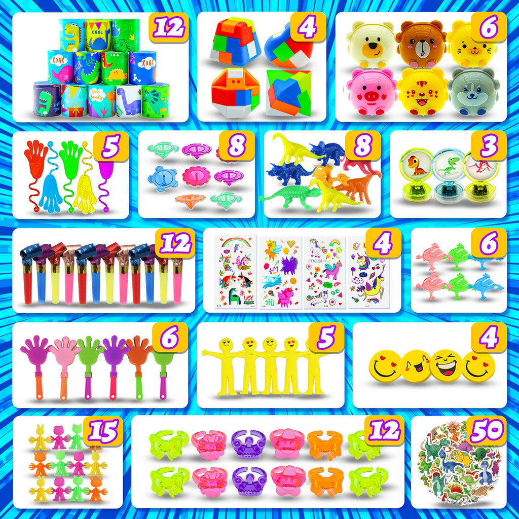 206PCS Fidget Toys Party Favors for Kids 14-18 Pinata Stuffers Treasure Chest Box Classroom Goodie Bag Stuffers