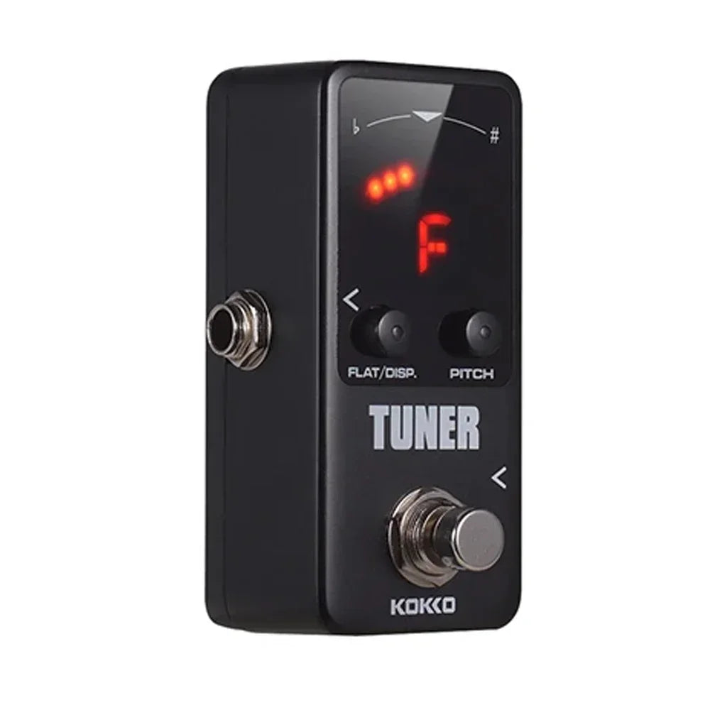 KOKKO Tuner Mini Electric Guitar Tuner Effect Pedal with LED Display True Bypass Guitar Effects Pedal Instrument Accessories