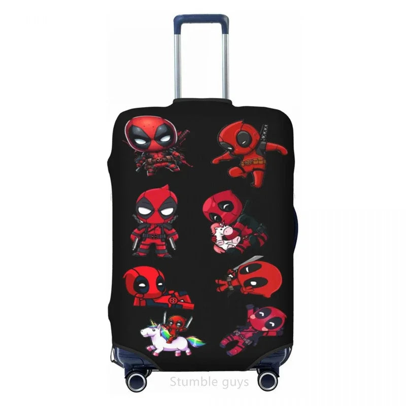 Elastic Luggage Cover Movie Print For 18-32 Inch Suitcases Dustproof Washable Anti-Scratch Travel Accessory For Air & Road Trips