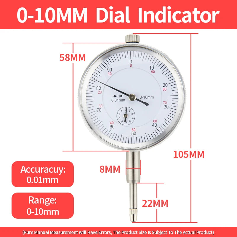 Dial Indicator Magnetic Base Holder Stand Micrometer Measuring Tools Lever Dial Gauge Precision Indicators Measurement Tool