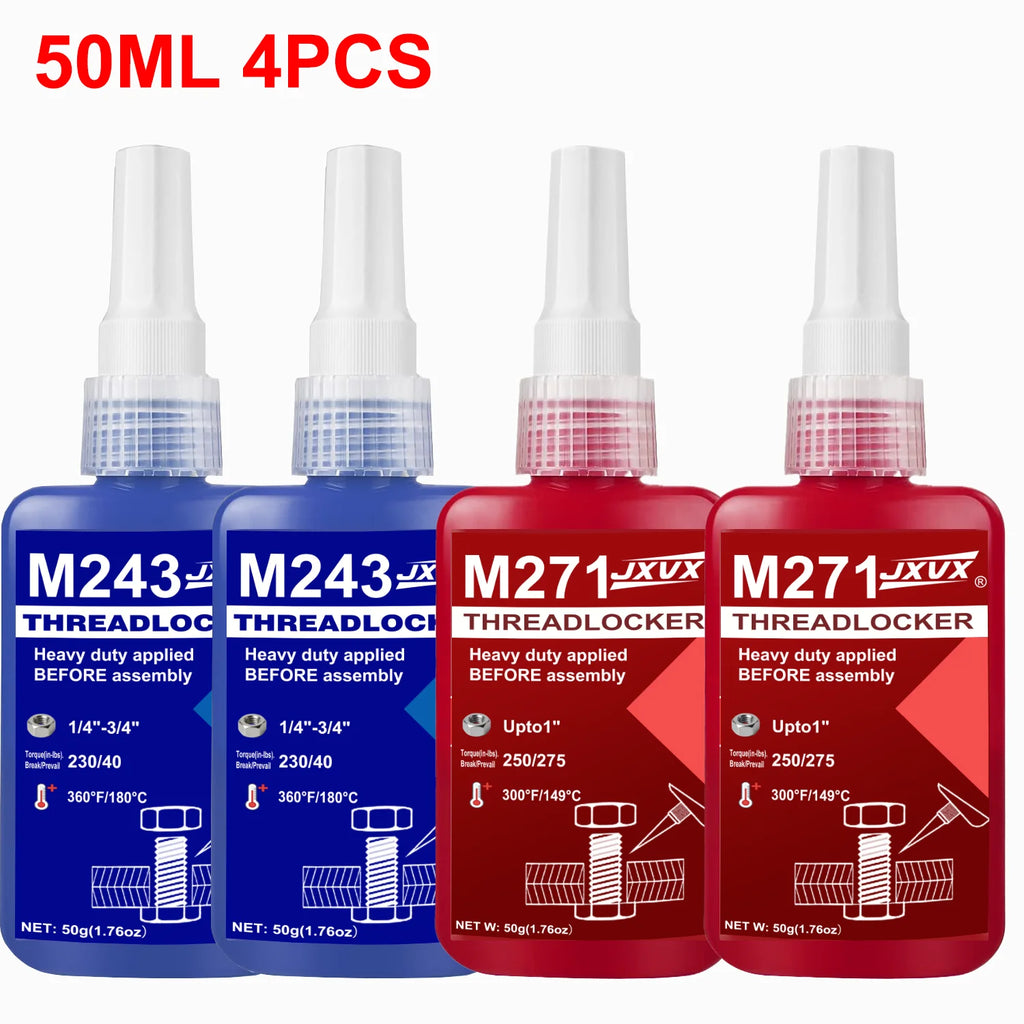243/271 Medium to High Strength Threadlocker, Blue Red Threadlocker, Blue Threadlocker Adhesive, Screw Glue, Anaerobic Agent, An