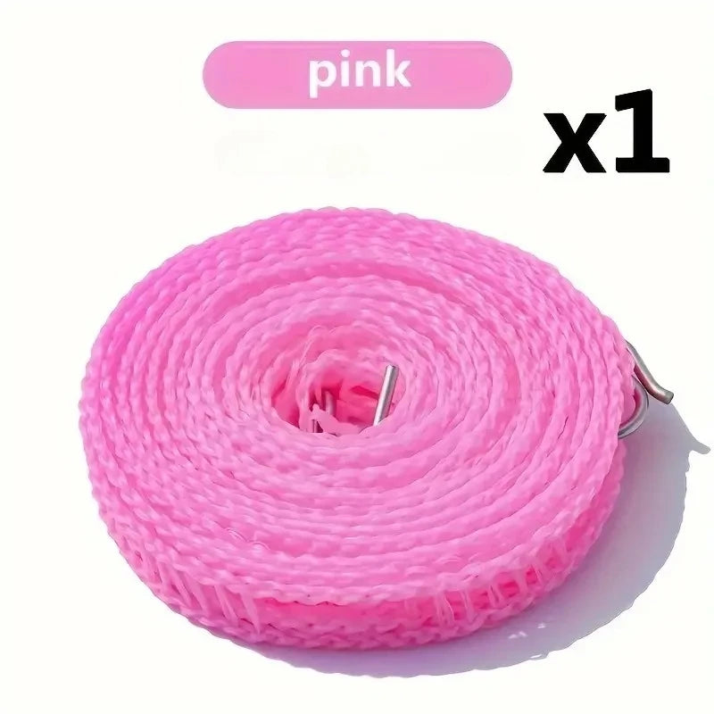 Portable Non Perforated Outdoor Travel Clothesline Nylon Clothesline Anti Slip and Windproof Clothesline Camping Accessories