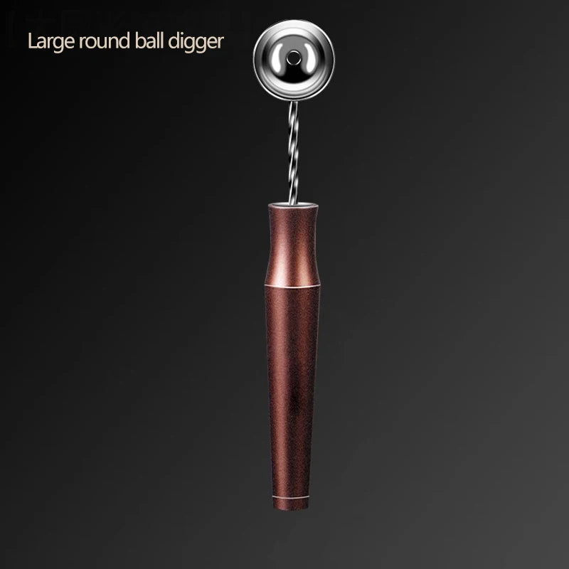 Stainless Steel Fruit Platter Ball Digger Corrugated Carving Knife Watermelon Ball Digger Spoon Fruit Carving ice cream scoop