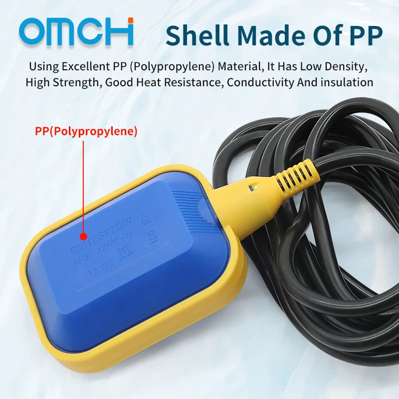 OMCH Float Switch Liquid Level Sensor Float Flow Switch Contactor Sensor 2m 3m 4m 5m 10m 15m For Water Towers And Tanks