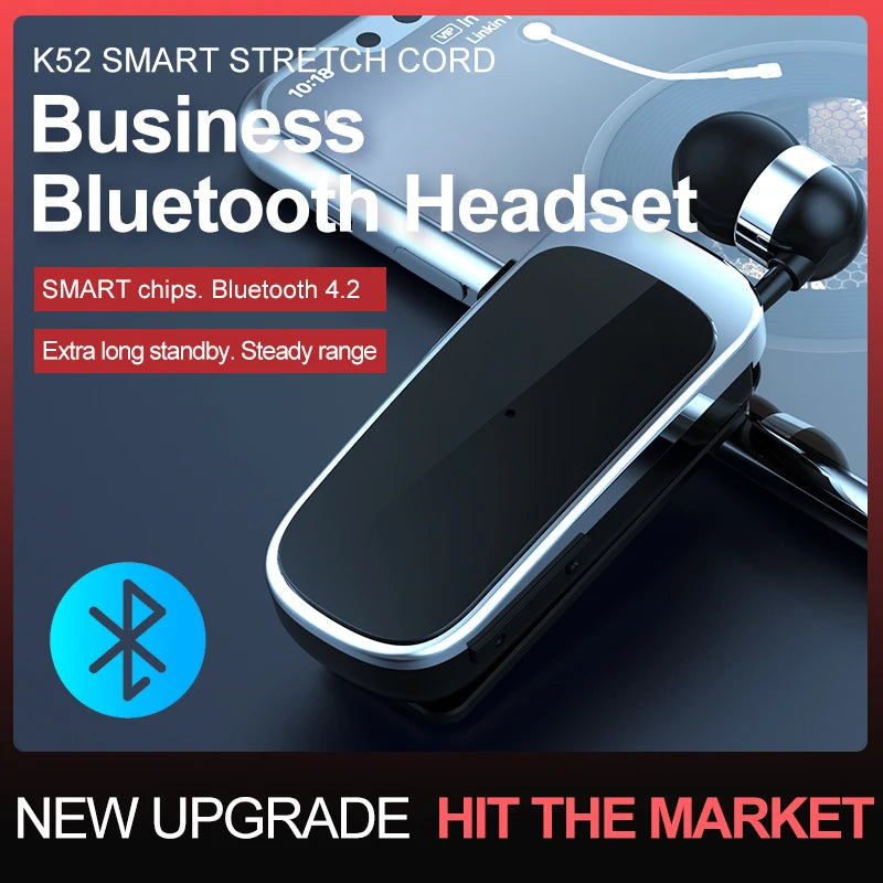 K52 In-Ear Auriculares Mini Wireless Bluetooth Headset Vibration Call Remind Sports Clip Driver Earphones Hands Free PK Fineblue