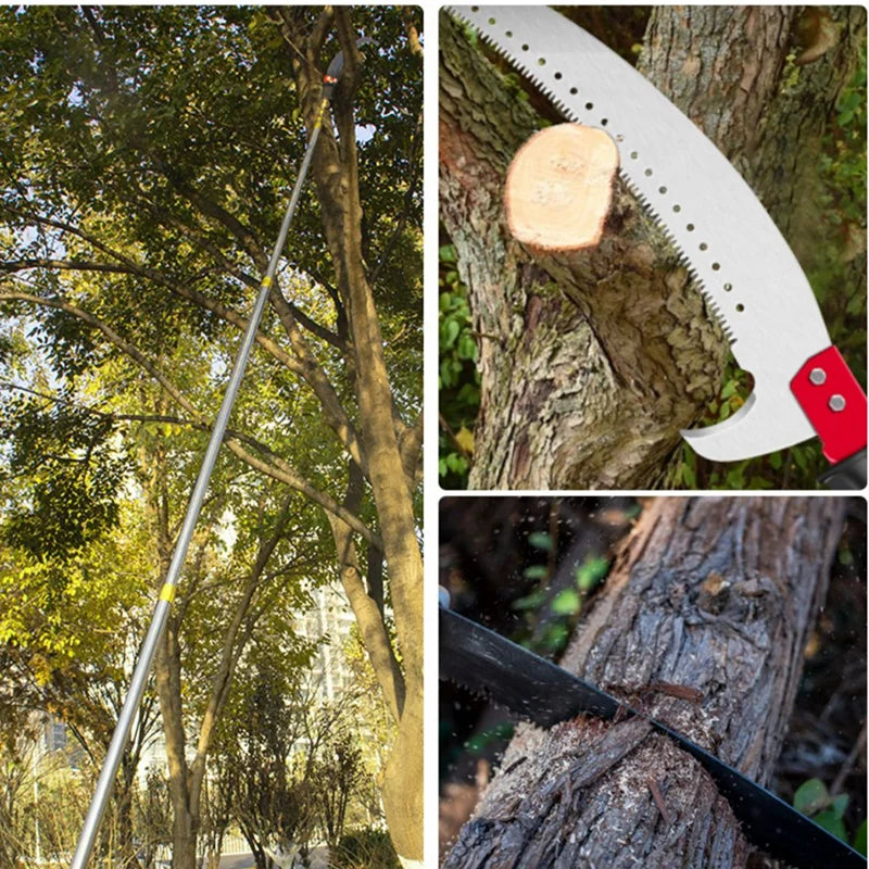 3 M long telescopic rod pruning saw portable garden fruit tree pruning tool multi-functional high altitude high branch saw