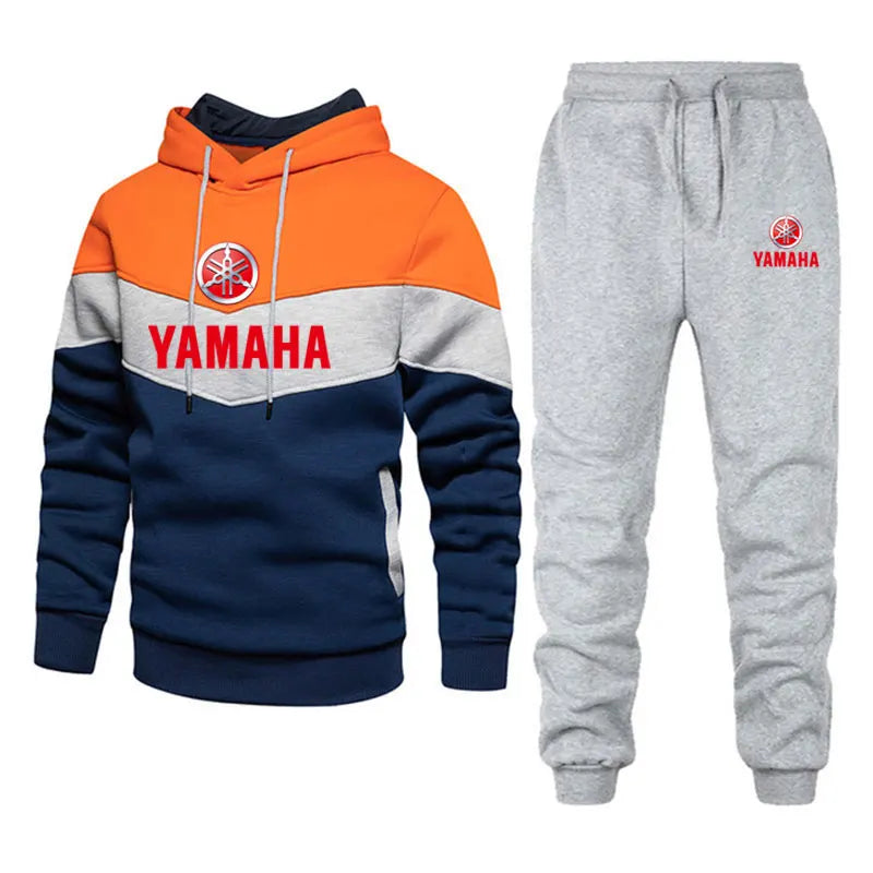 Yamaha logo printed men's casual sport jacket with hood for outdoor cycling and racing enthusiasts, suitable for spring clothing