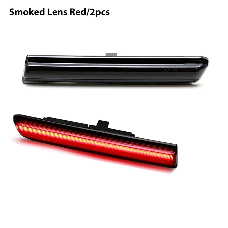 Gtinthebox Canbus Front Amber / Rear Red LED Car Bumper Side Marker Indicator Lights Fender Flare Light For 2004-2008 Acura TL