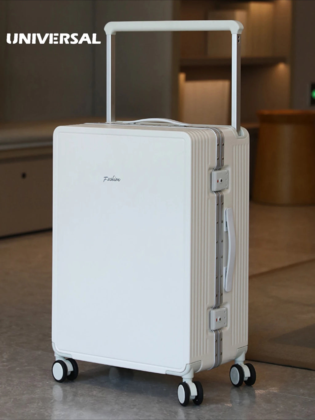 2026 new high-end wide pull rod luggage, aluminum frame travel suitcase, sturdy large capacity boarding case