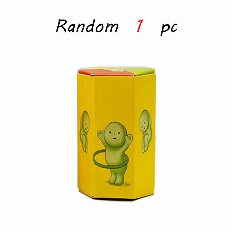 4 Multiple Series Noctilucent Green Doll Blind Mystery Box Action Figures Decoration Desktop Model Toy For Gift Surprise
