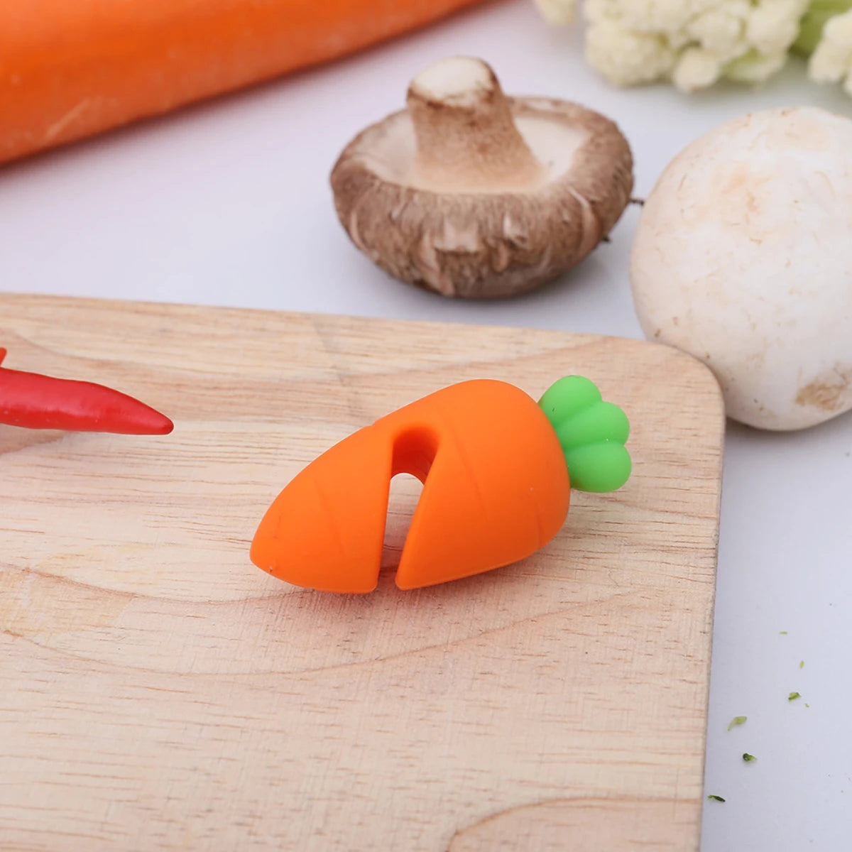 Silicone carrot pot lid lifting anti overflow device, practical kitchen tool