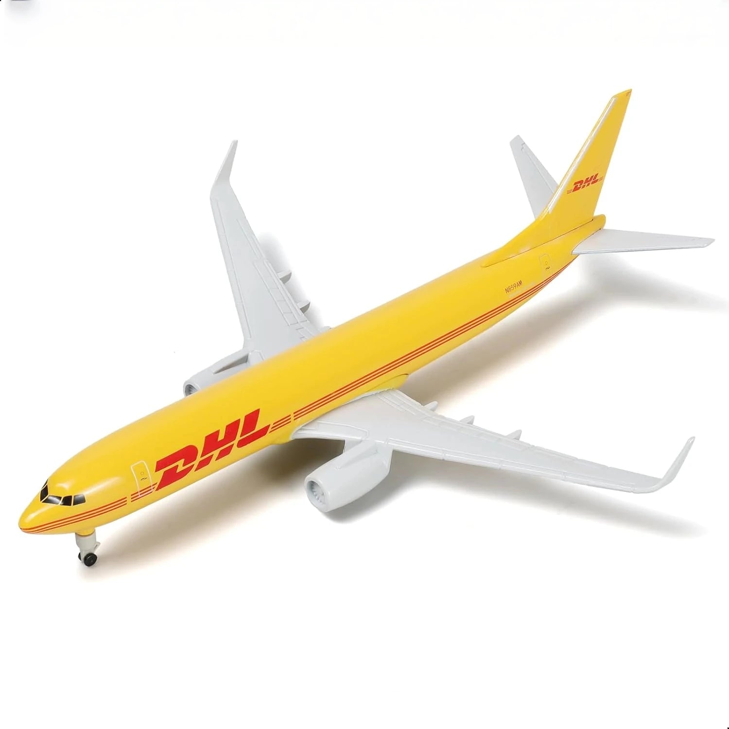 20cm DHL B737 Die-cast Metal Airplane Model with Display Stand for Aviation Enthusiast Gift or Display Decorations