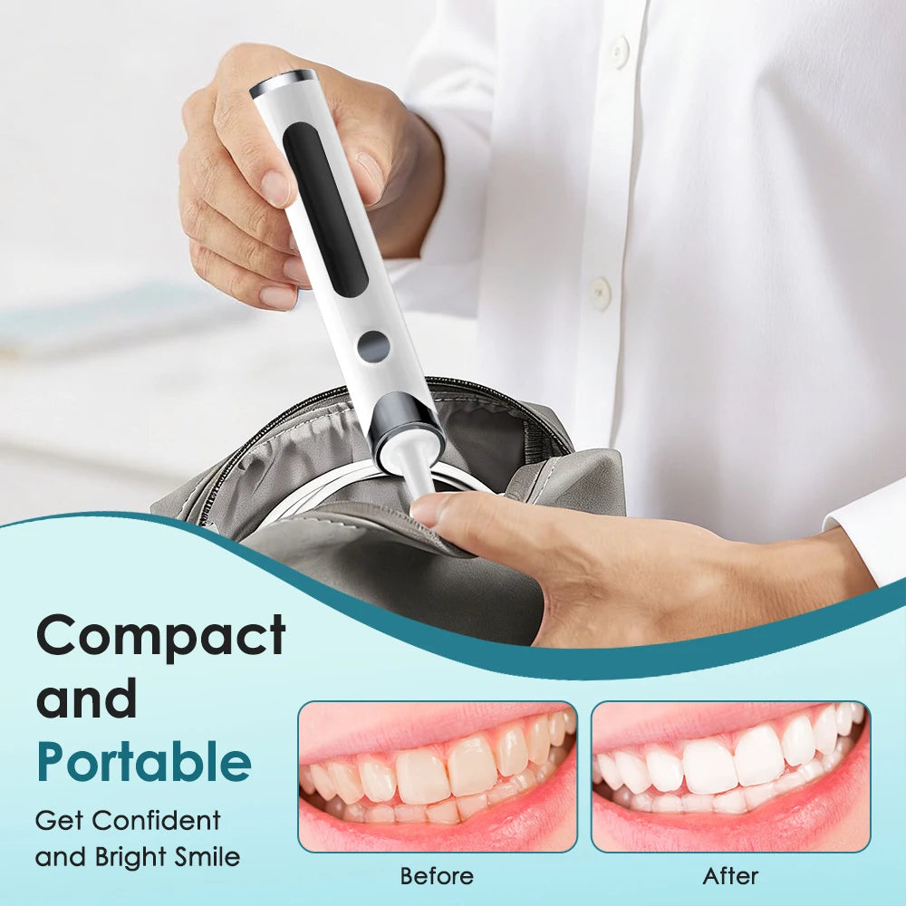 Rechargeable Tooth Polisher Electric Whitening & Polishing Tooth Polisher 5 Mode Personal Dental Calculus Remover Plaque Cleaner