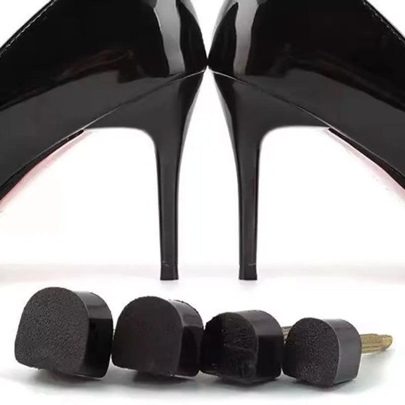 20pcs New High Heel Repair Tips Pins For Women Black Shoes High Heel Tips Taps Dowel Lifts Replacement Heel Stoppers Protectors