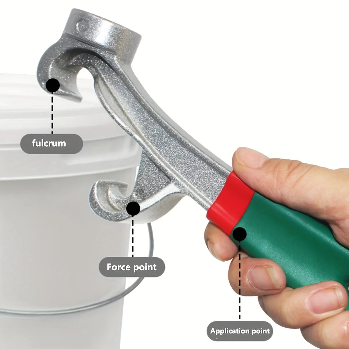 1pc Multi Functional Paint Bucket Lid Wrench Bucket Opener Industrial Grade Labor-Saving Metal Waterproof Plastic Bucket Opener