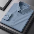 New Anti-Wrinkle Men Shirts Long Sleeves Dress Shirts For Men Slim Fit Camisa Social Business Blouse Plaid Striped Office Shirt